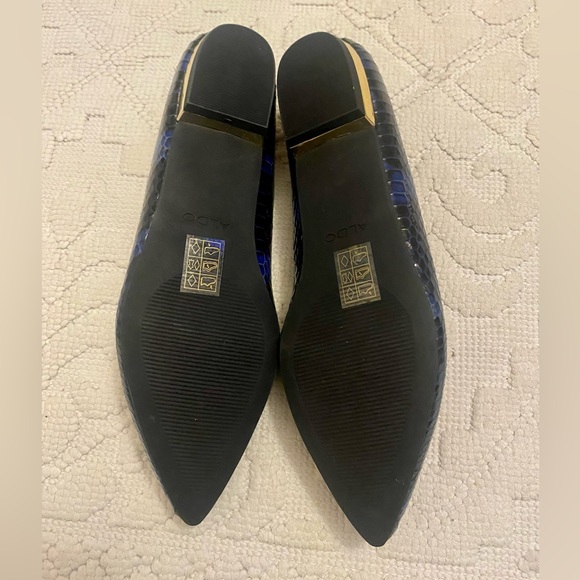 •SOLD• NWOT Aldo Snakeskin Pointed-toe Leather Flats - Picture 7 of 8